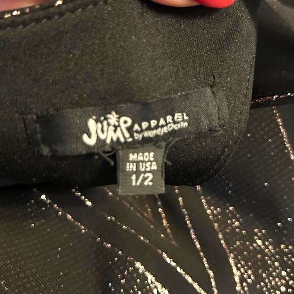 Jump Apparal Black Glitter Cutout Prom Dress- Size 1/2 - Picture 6 of 12